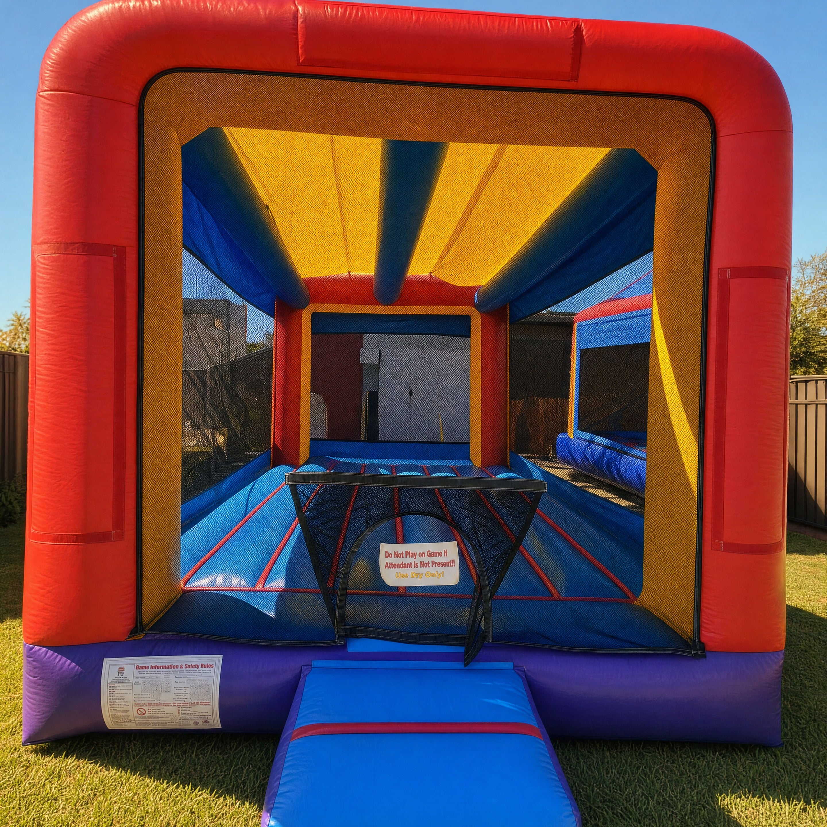 12ft JR Jumping Castle entrance flap and landing mat