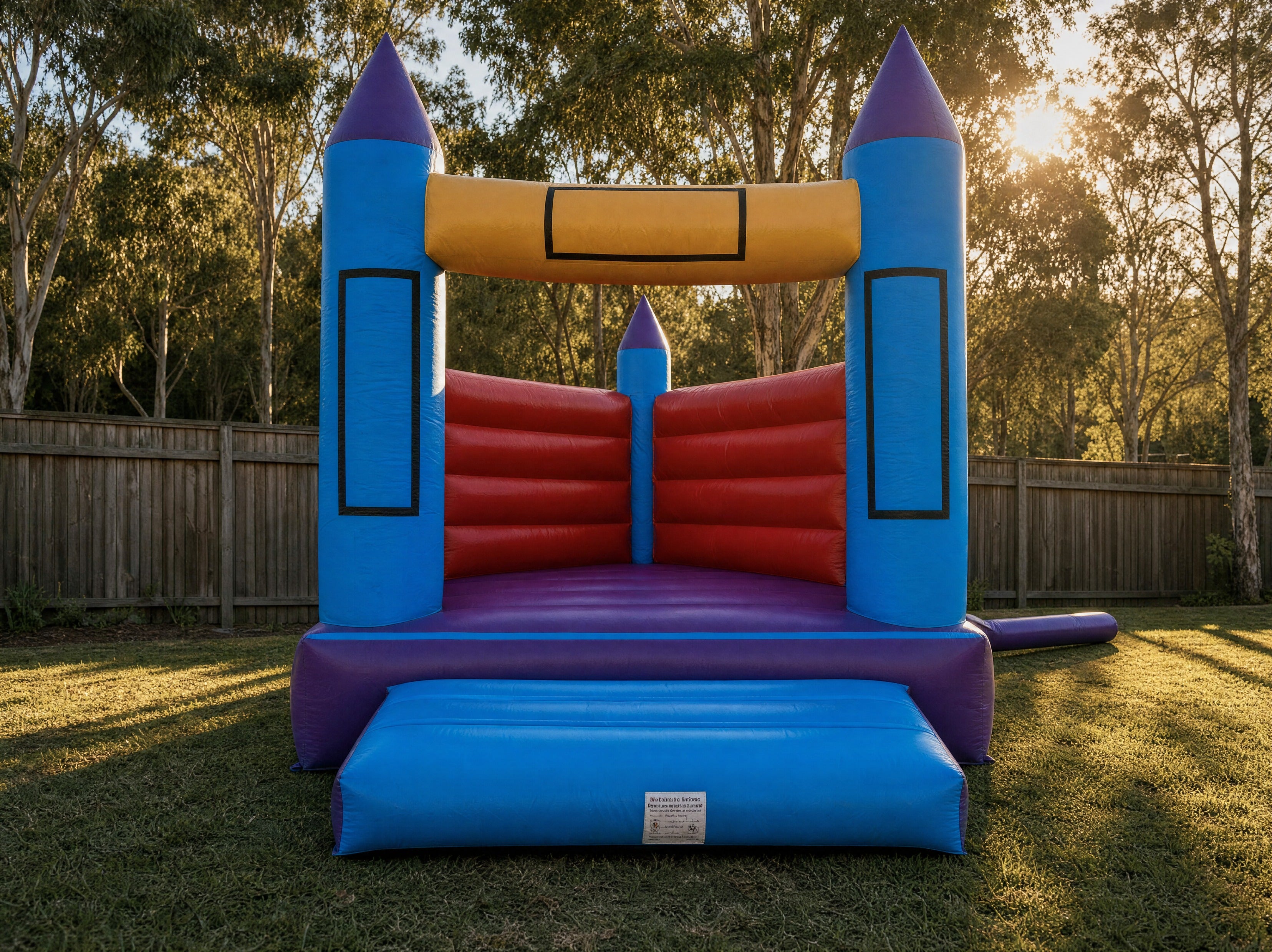 13ft Open Banner Jumping Castle Hire - wide desktop hero view