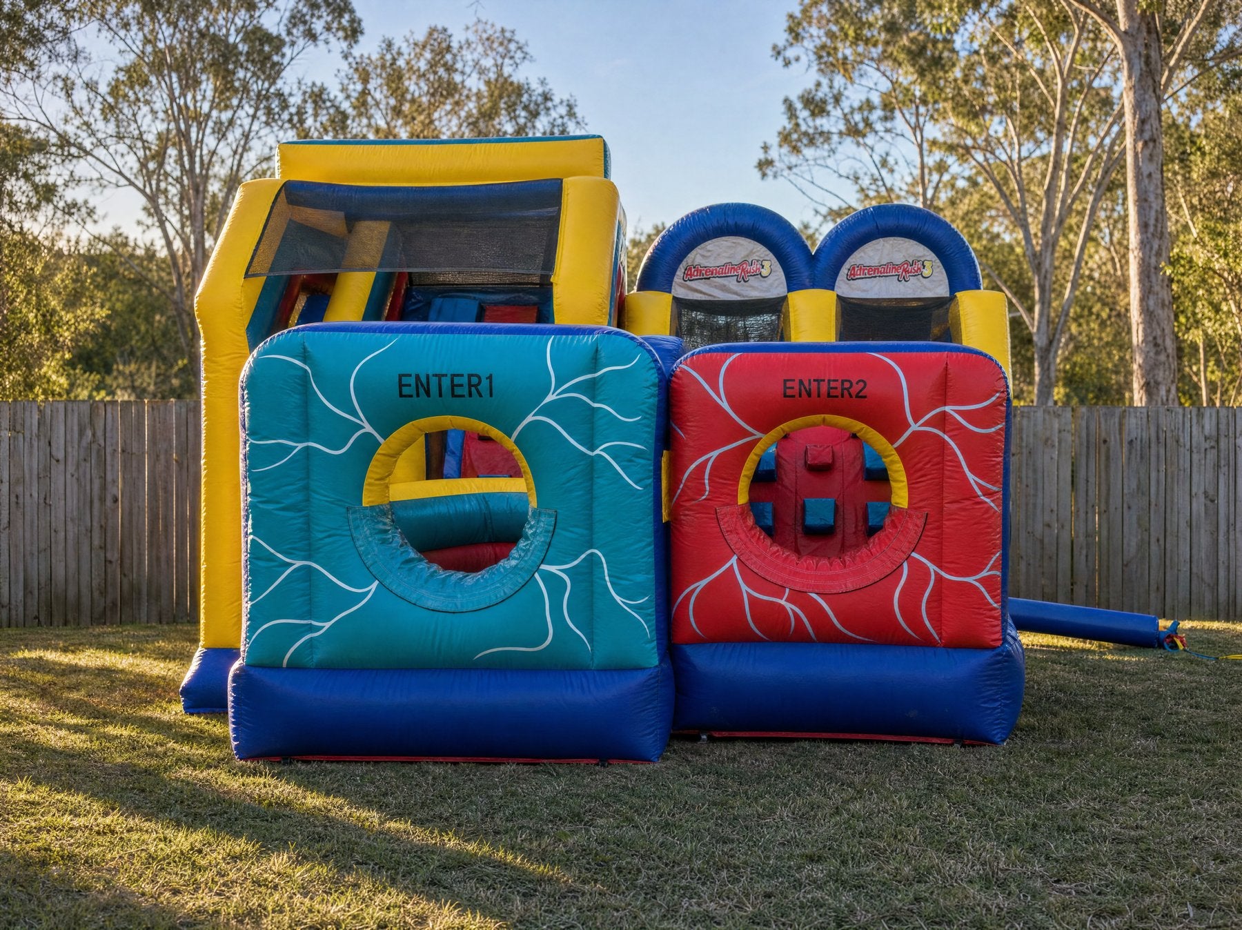 Adrenaline Rush Obstacle Challenge Hire - wide front face view
