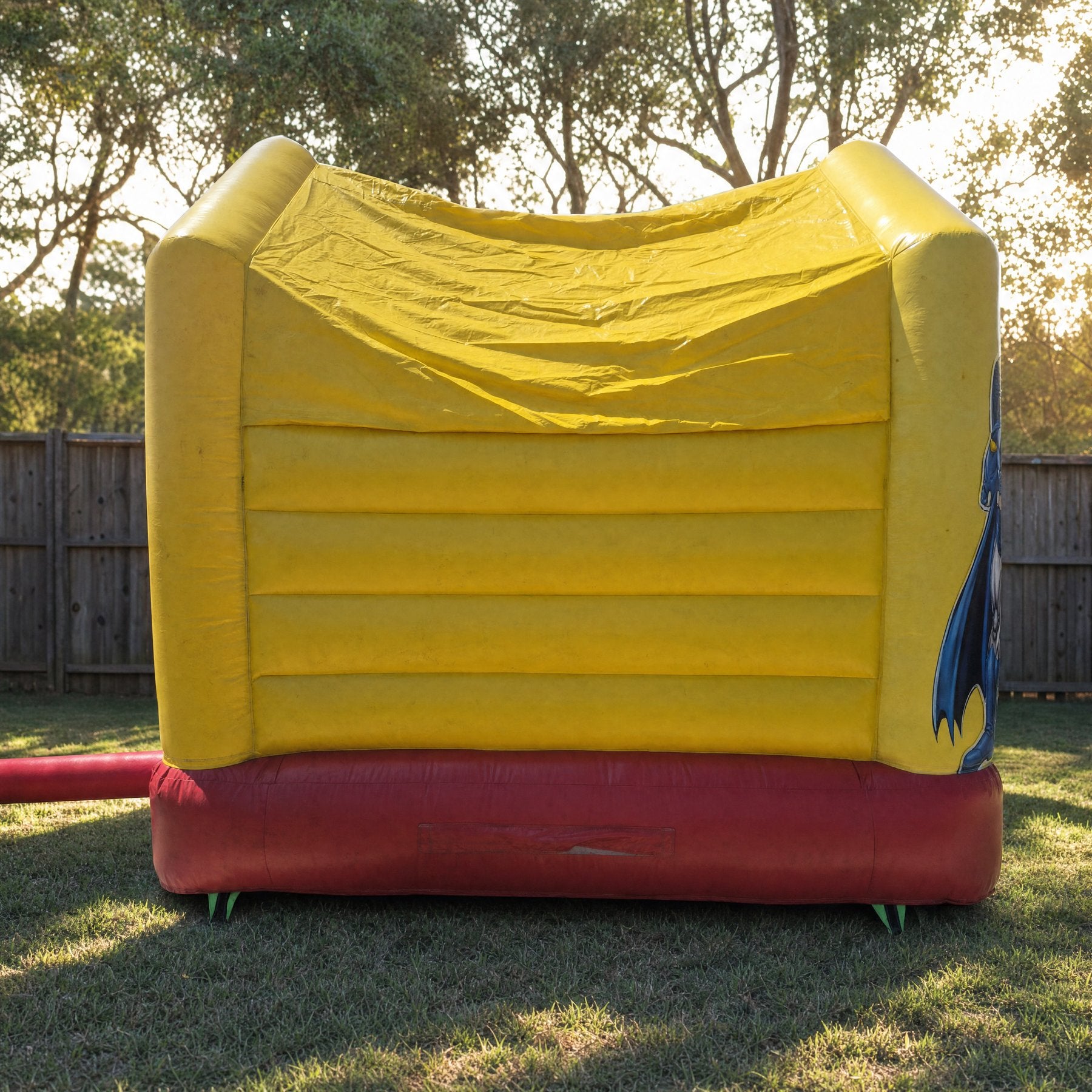 Batman Castle with Slide Combo Hire Central Coast - side profile view