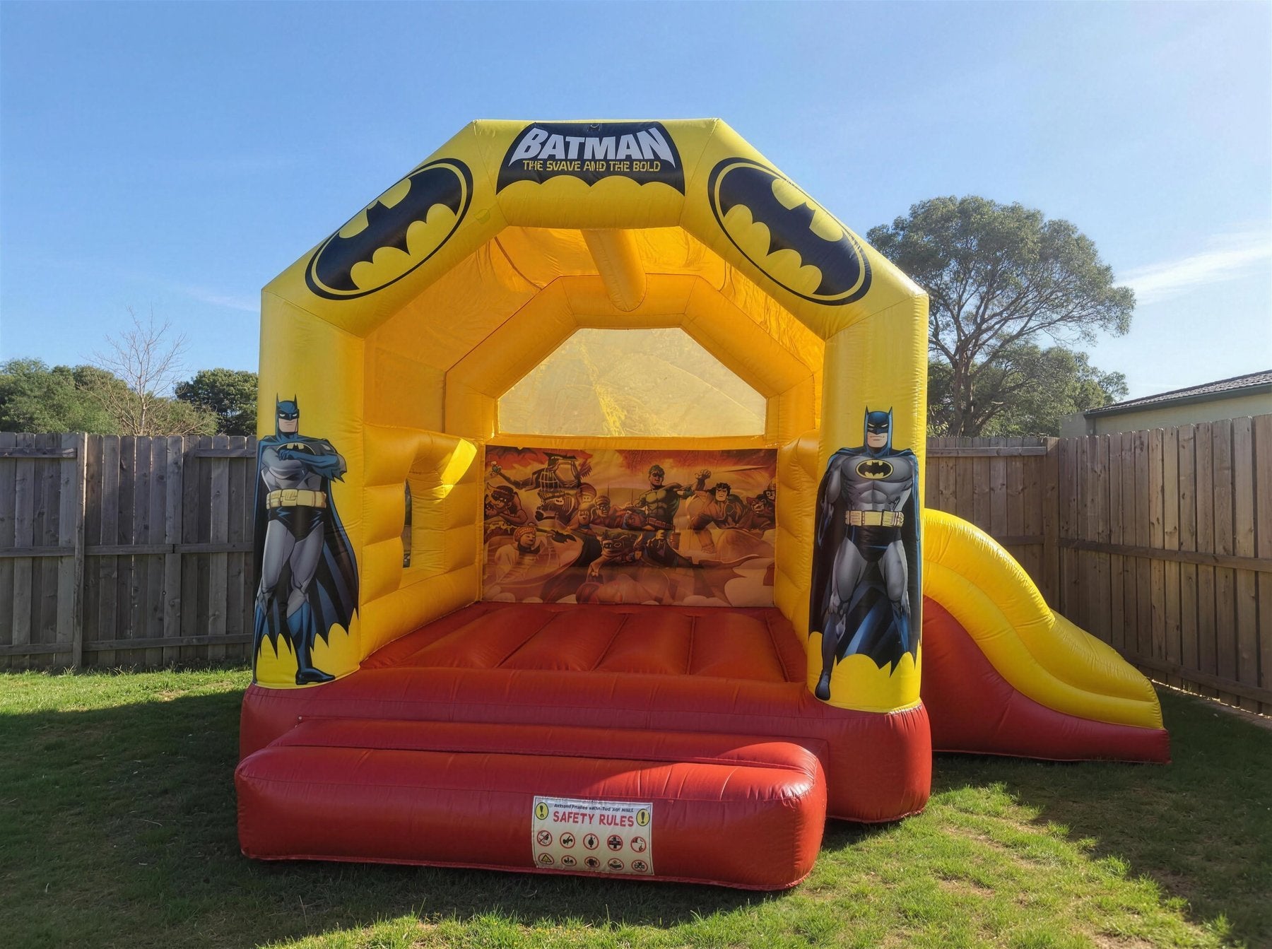 Batman Castle with Slide Combo Hire Central Coast - wide desktop hero view