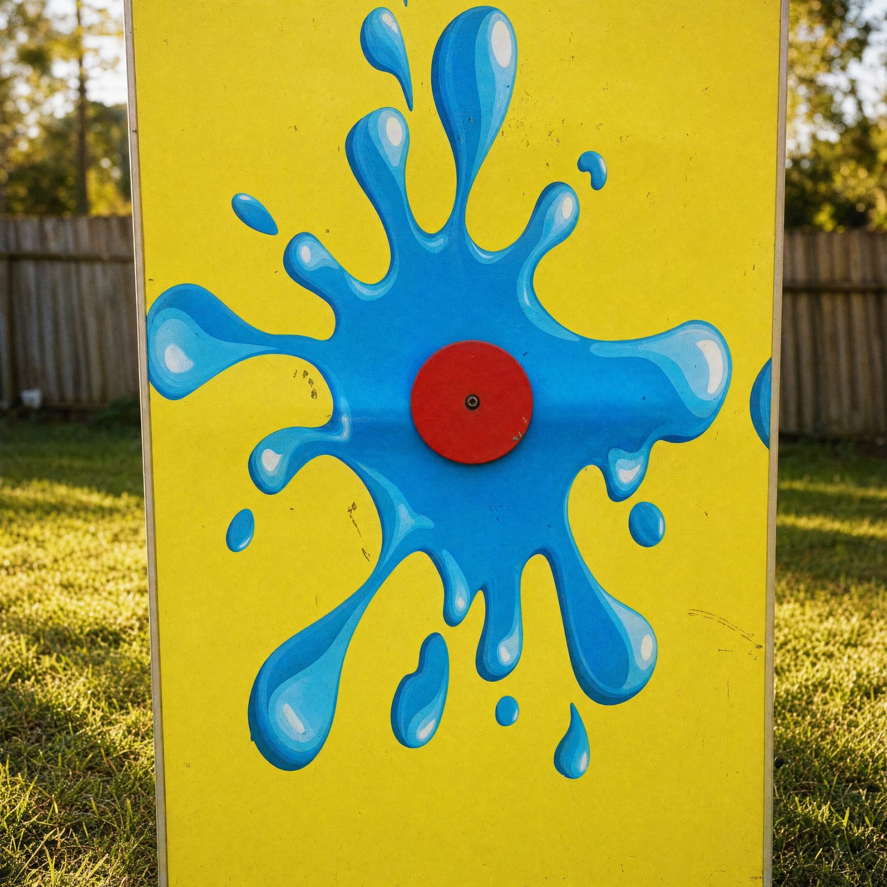 Beat the Bucket Hire on the Central Coast - macro detail of the splash target and bullseye