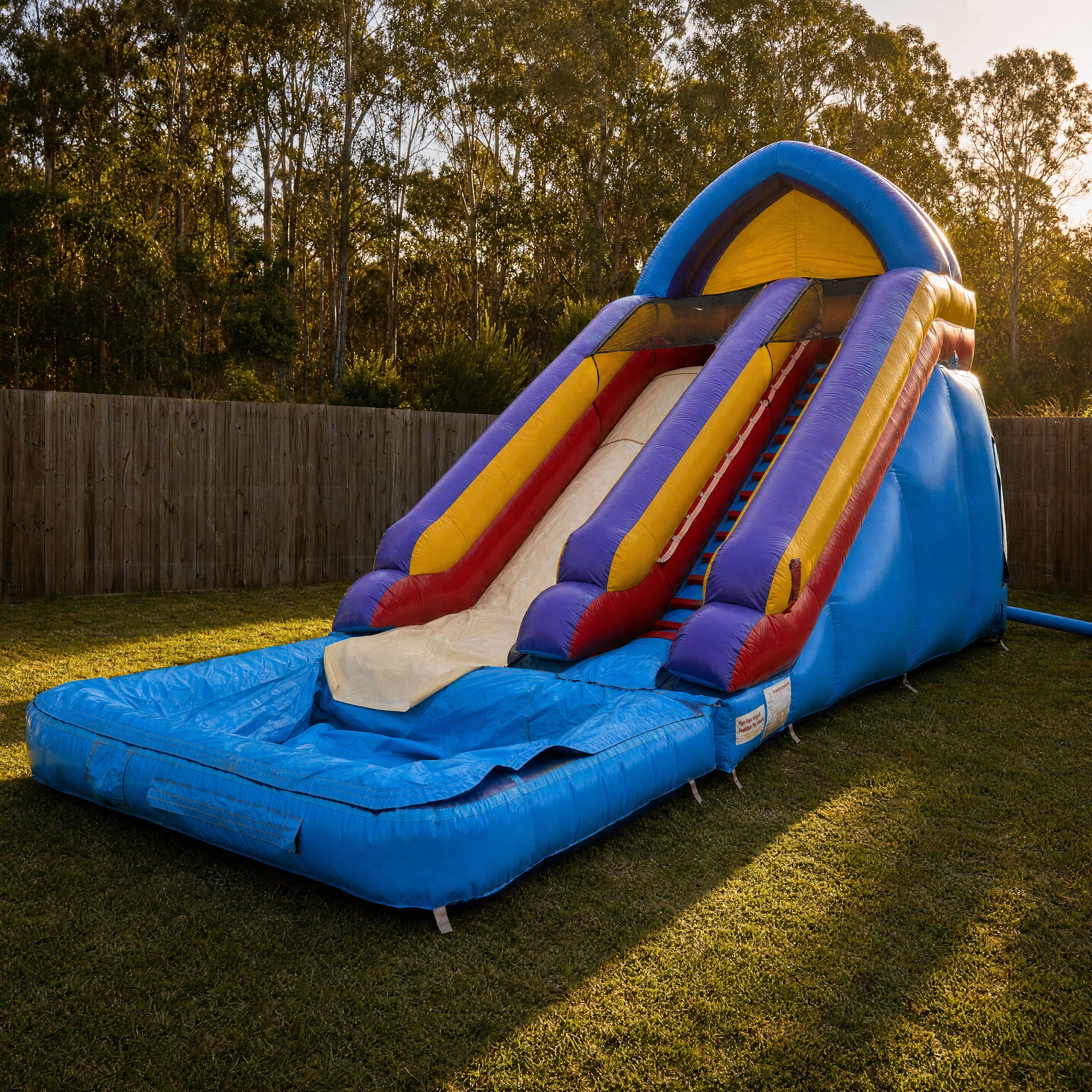 Cone Top Water Slide hire set up for a kids party on the Central Coast