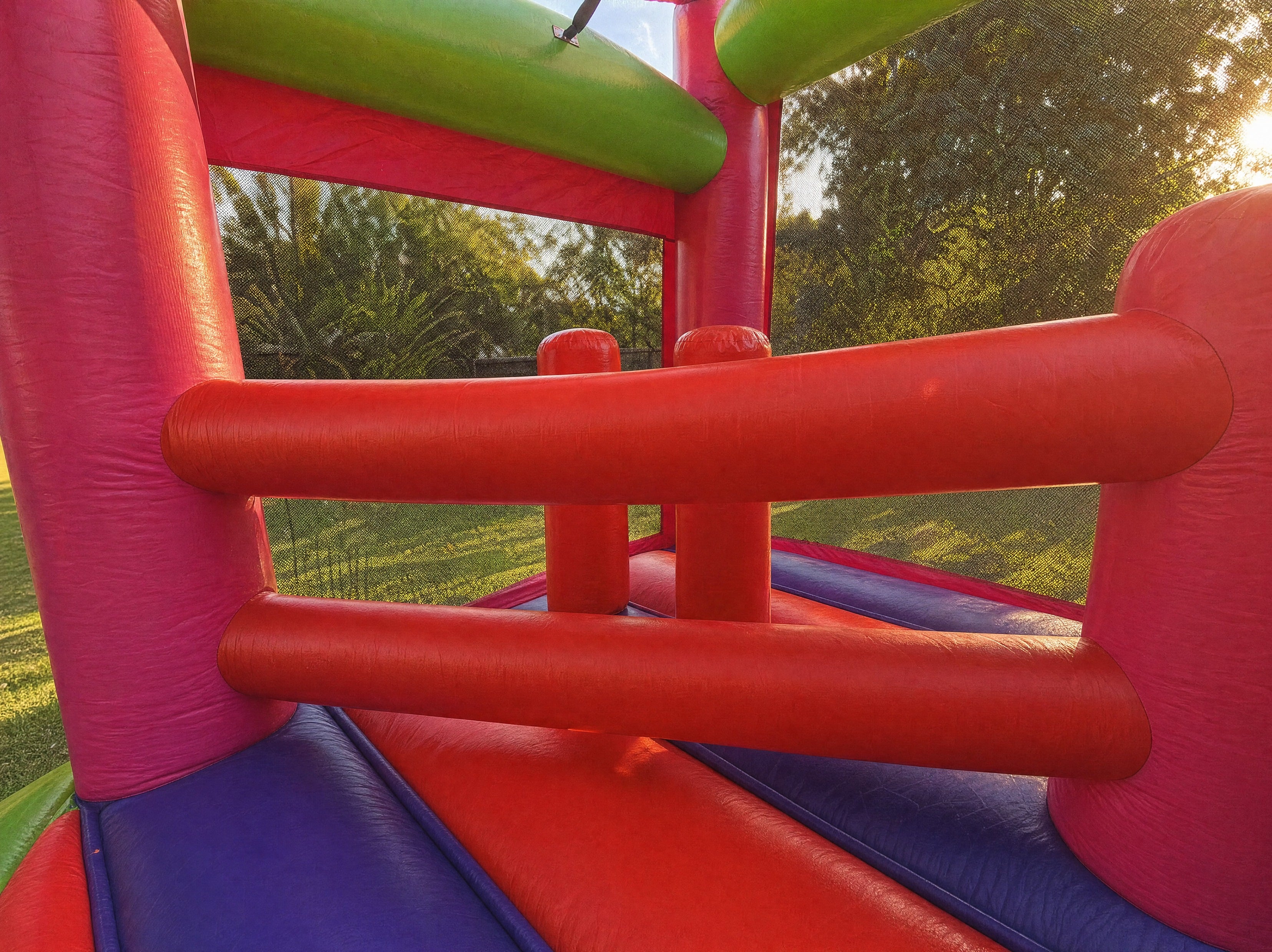 Disney Fairies 5in1 Combo jumping castle, interior obstacle bars detail