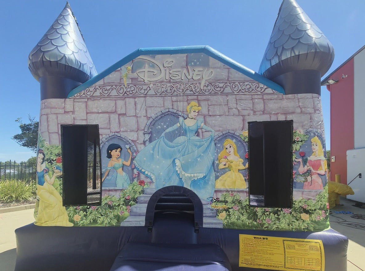 Disney Princess Jumping Castle wide front-face view showing full character artwork