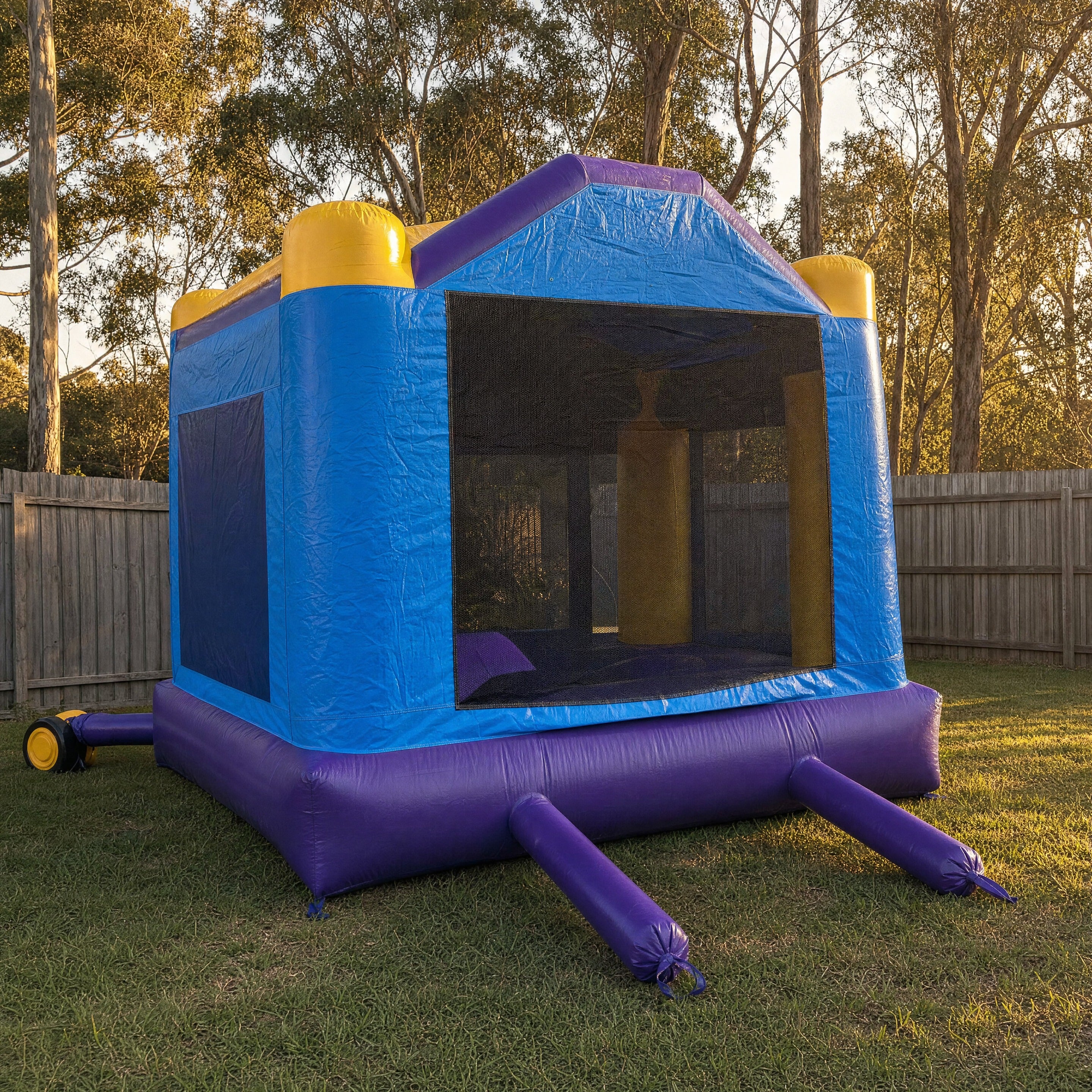 Dora Jumping Castle rear profile showing the full inflatable shape