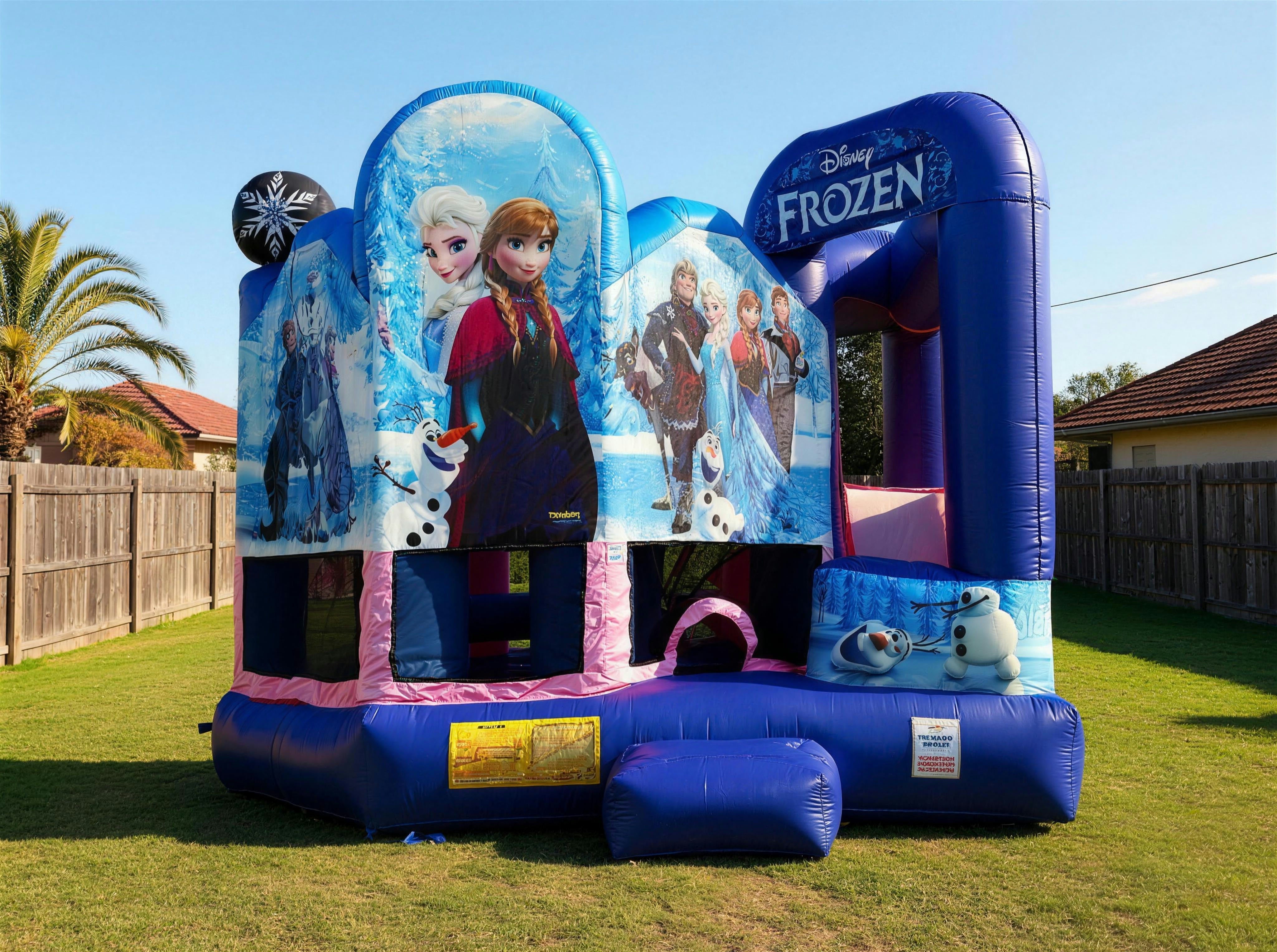 Wide view of the Frozen 5in1 Combo in a real Central Coast backyard