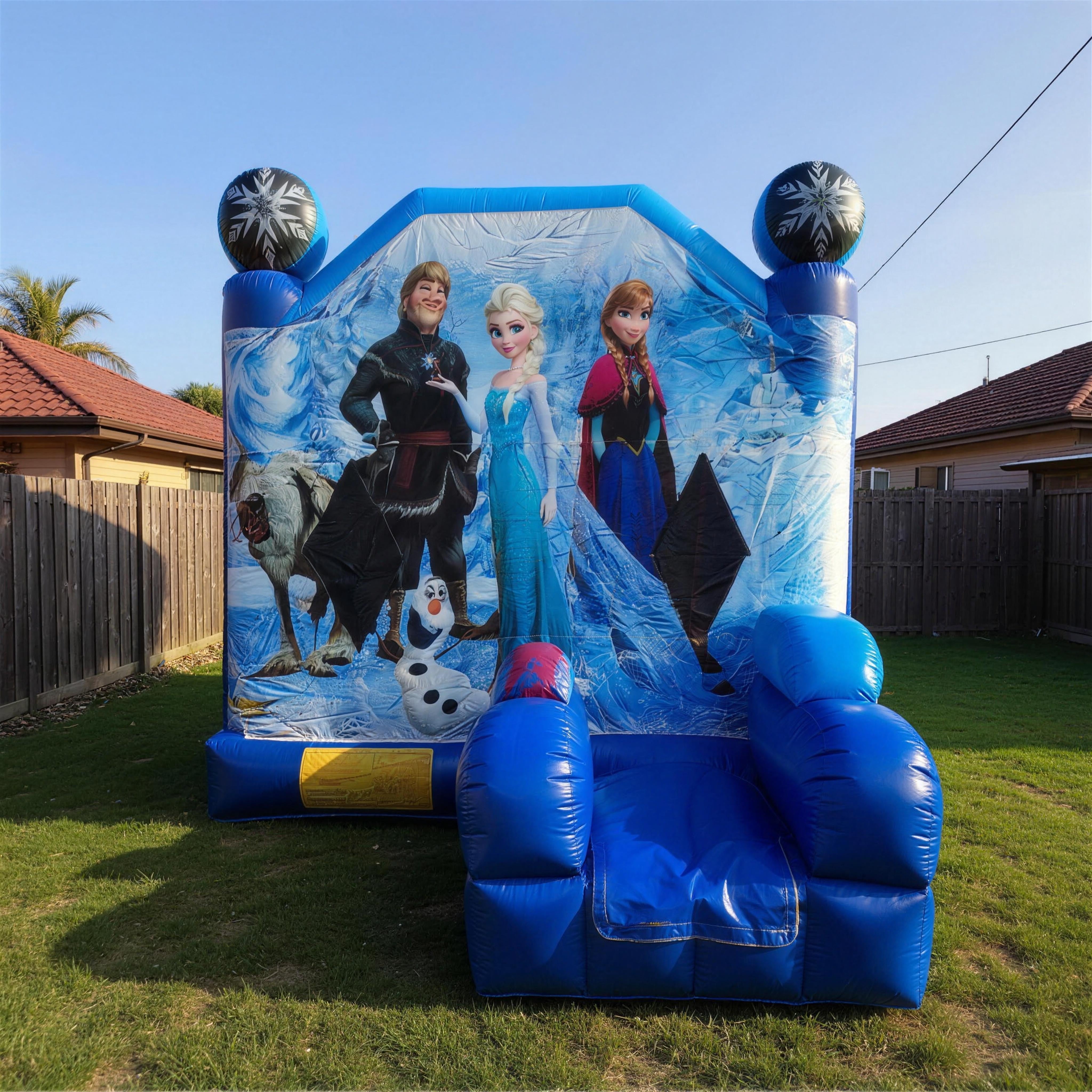 Frozen C7 Combo Castle front view showing the Disney Frozen artwork panel