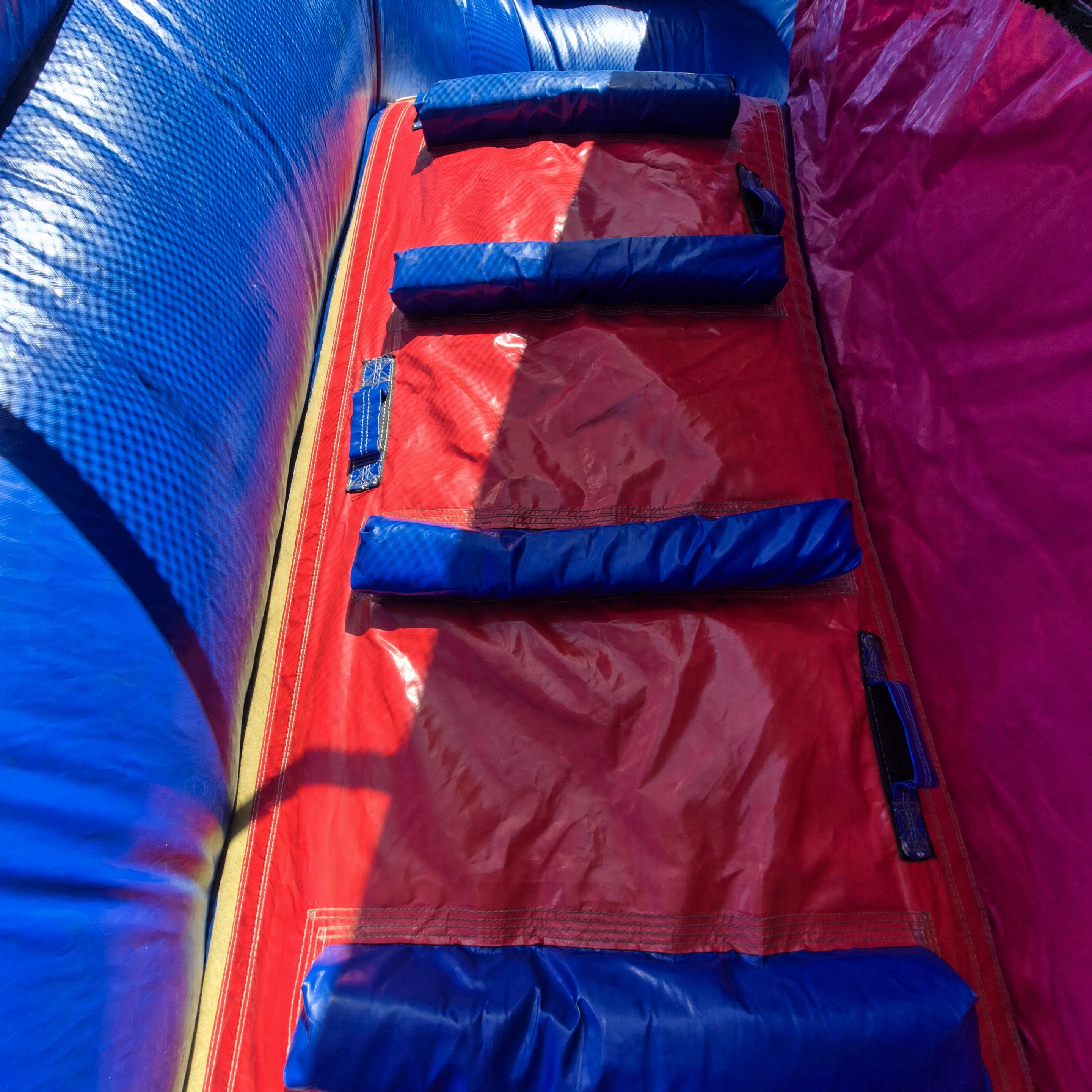 Interior play obstacles inside the Frozen C7 Combo Castle
