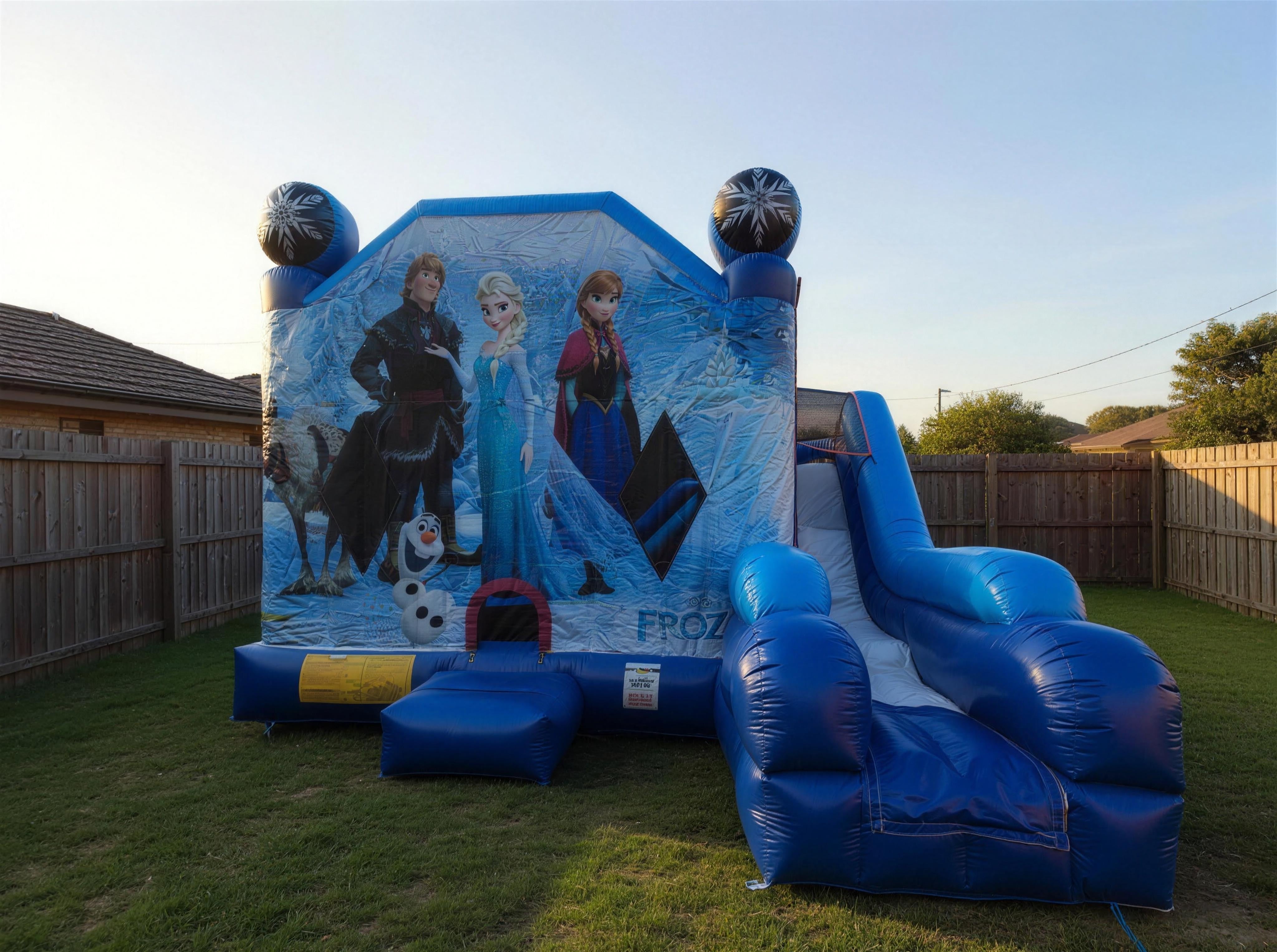 Frozen C7 Combo Castle hero shot in a Central Coast backyard