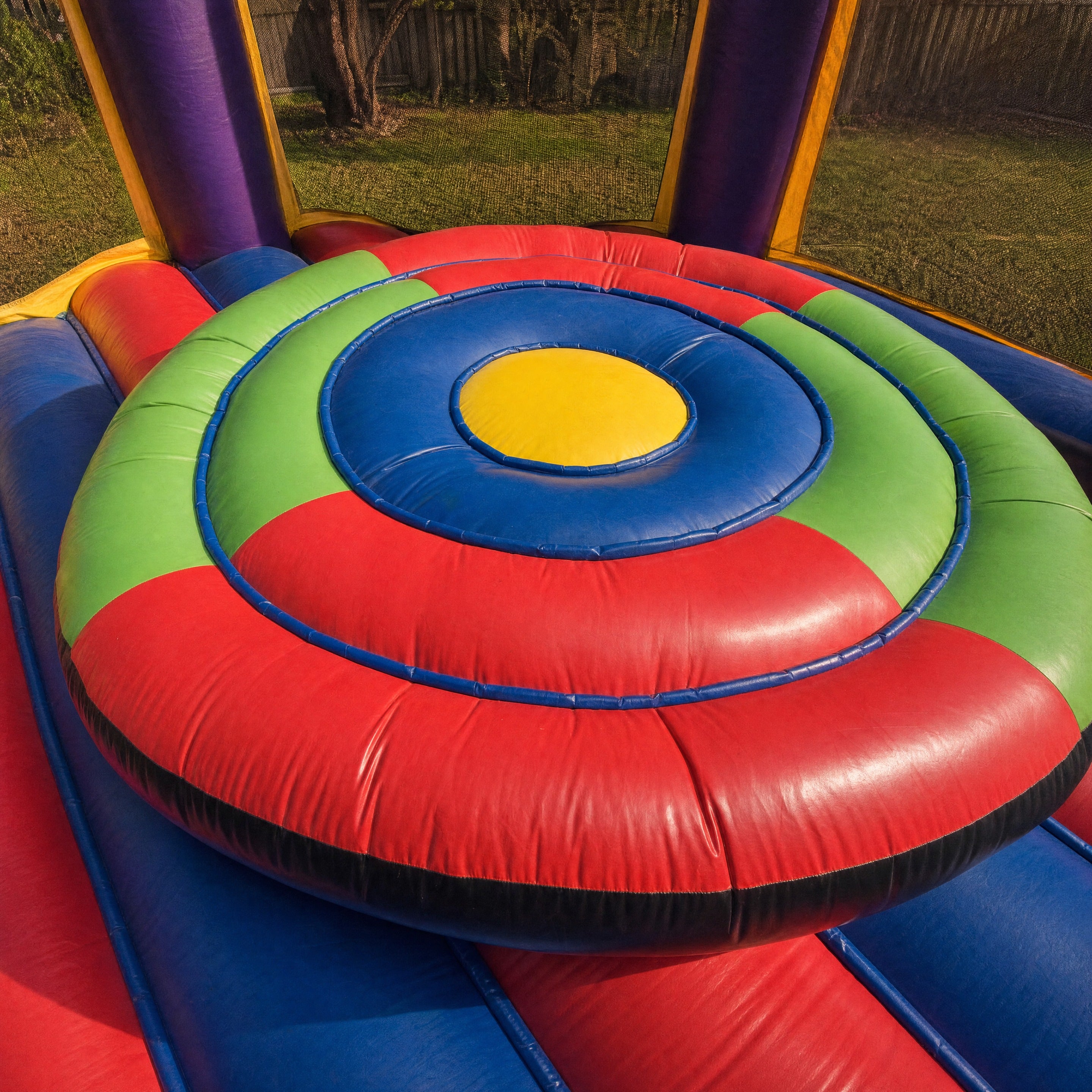Gladiator Duel Hire Central Coast, close up of the spinning bullseye platform