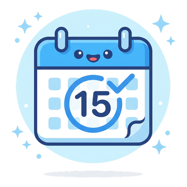 Illustrated calendar icon for choosing your Jump About hire date, step two of booking