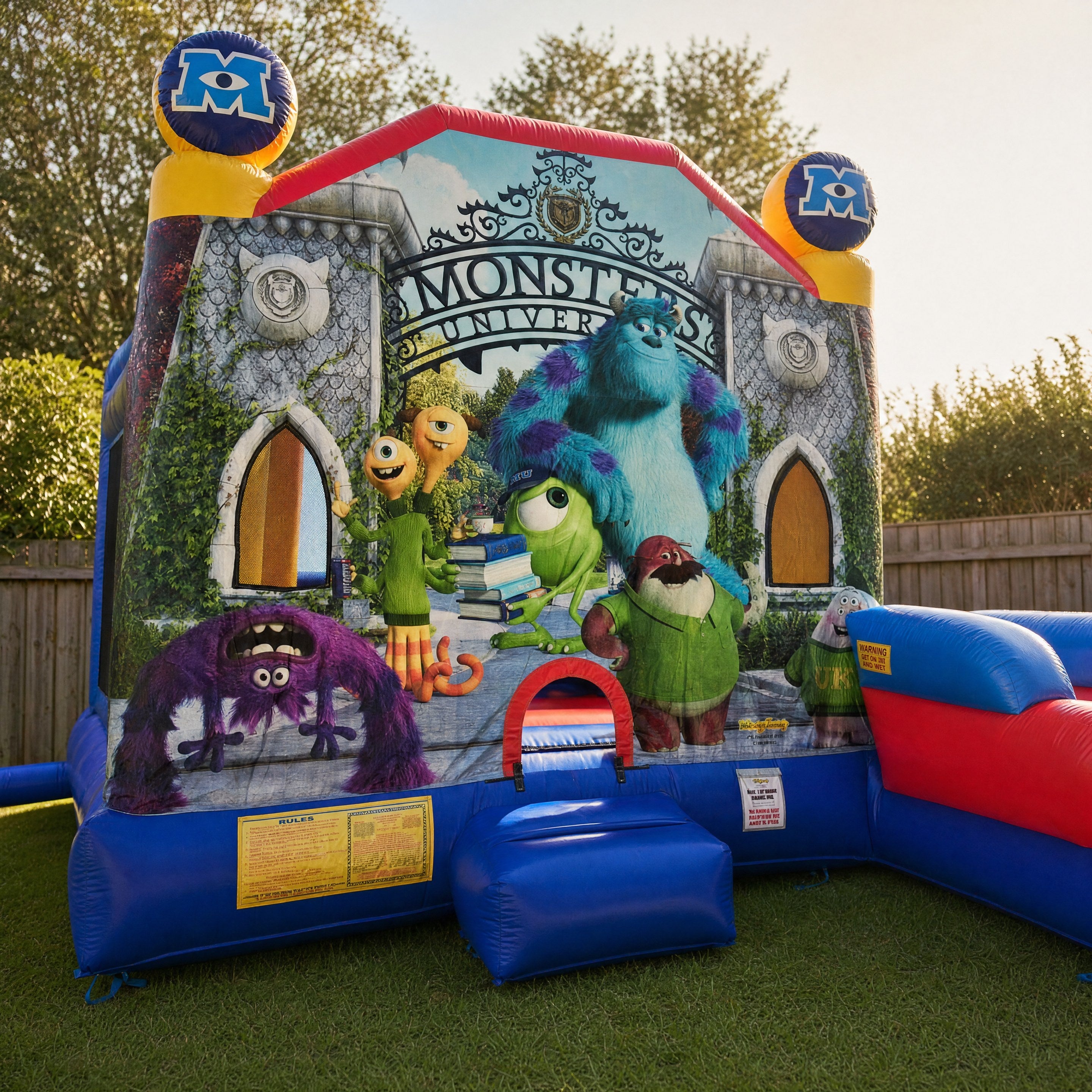 Detail view of Mike Wazowski and Sulley on the Monster University C7 Combo front panel