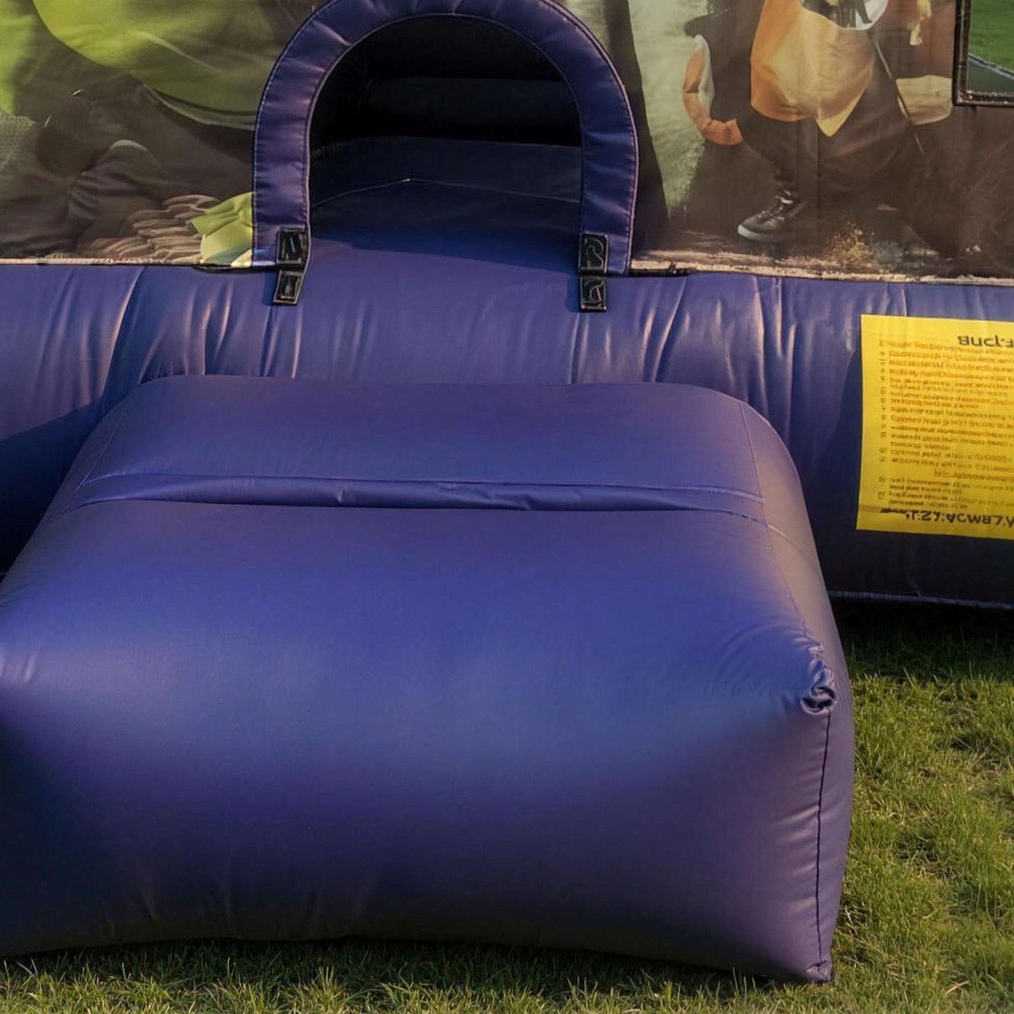 Shrek Jumping Castle entrance flap and landing mat detail