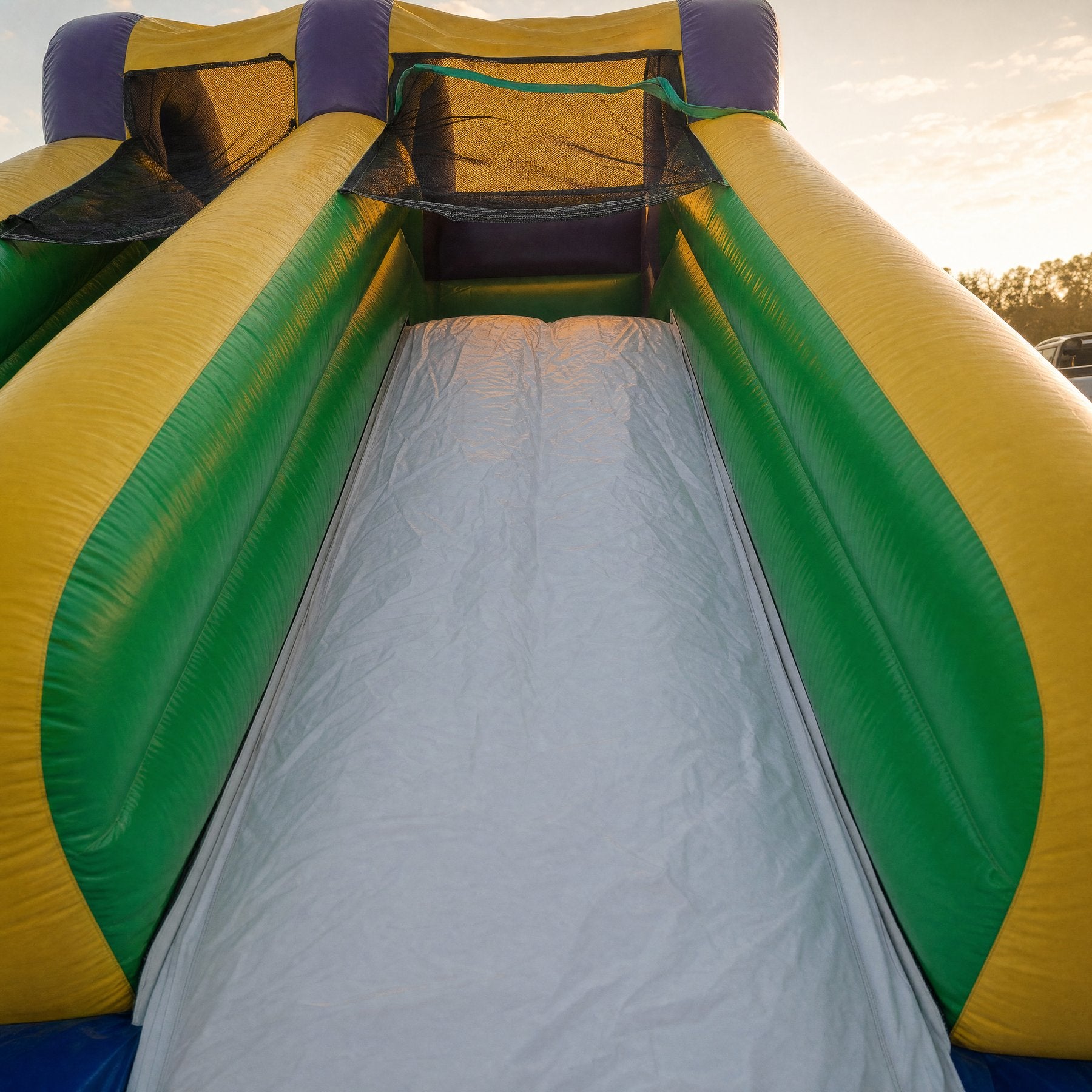 Close detail of the internal climbing steps on the SS Splash Water Slide